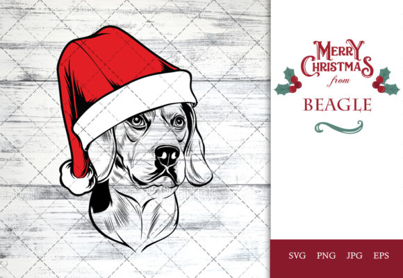 Beagle Dog in Santa Hat: A Crafts Gem
