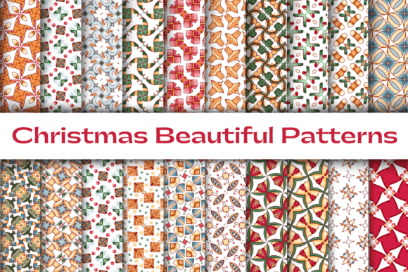 Christmas Digital Paper Patterns for Festive Blog Design