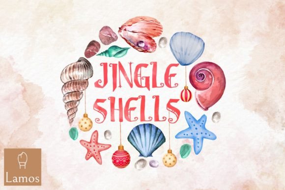 Christmas in July Jingle Shells Design for Crafts