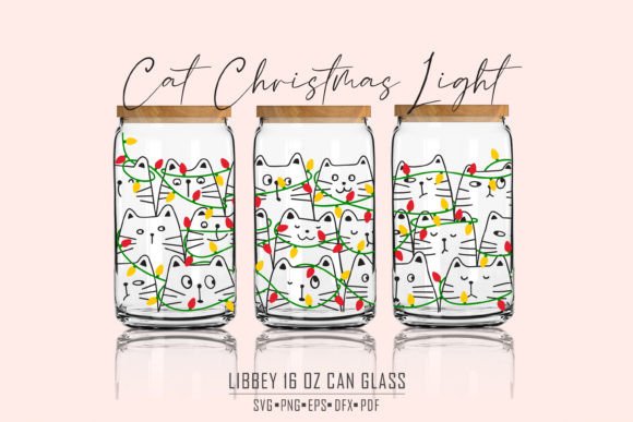 Meowy Christmas Can Glass SVG: Print Templates Review