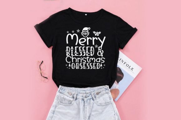 Merry Blessed Christmas SVG for T-Shirt Designs