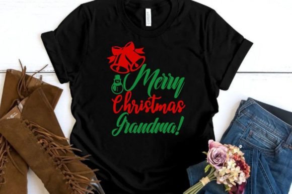 Merry Christmas Grandma SVG for T-Shirt Designs