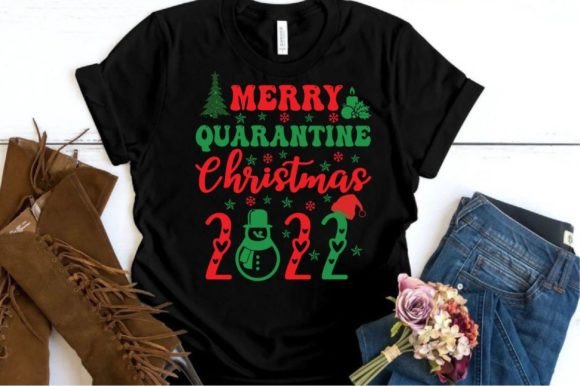 Merry Quarantine Christmas SVG for T-Shirt Designs