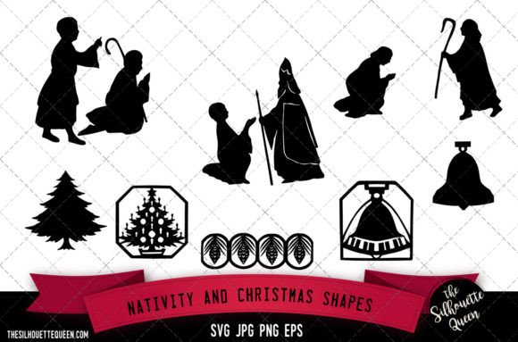 Nativity and Christmas Shapes SVG for Crafts