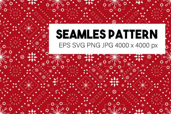 Ornamental Red Christmas Patterns for Festive Blog Graphics