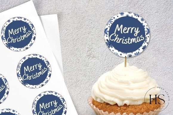 Printable Christmas Cupcake Topper for Crafts