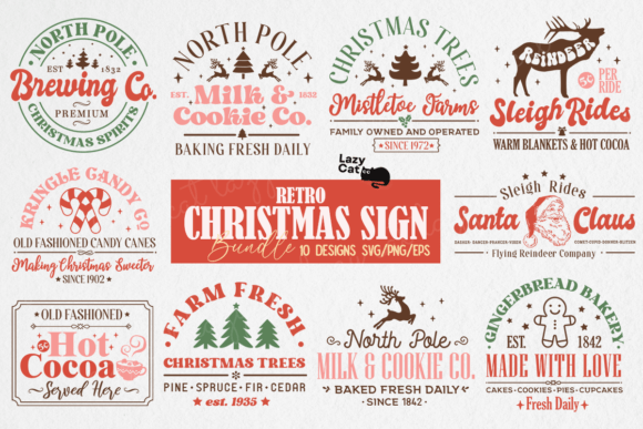 Retro Christmas Sign SVG: A Designer's Review