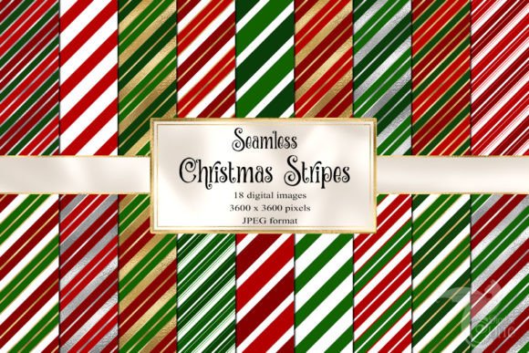 Review: Christmas Stripes Digital Paper for Holiday Embroidery