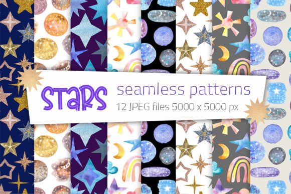 Star Seamless Patterns: Celestial Prints